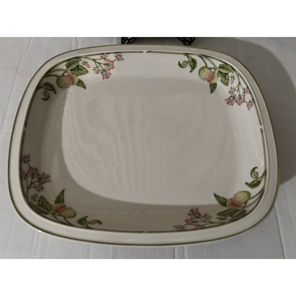 Wedgwood Apple Granada Shape Platter 13 1/2" X 11 1/2". Oven To Table. England.